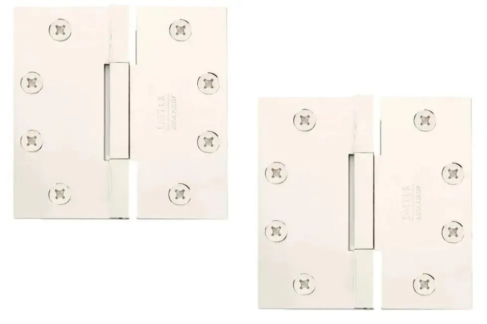 EmtekEmtek Square Barrel Heavy Duty Solid Brass Hinge, 4.5" x 4.5" in 