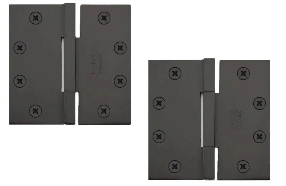 EmtekEmtek Square Barrel Heavy Duty Solid Brass Hinge, 4.5" x 4.5" in 