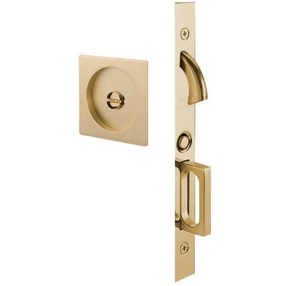 Emtek Square Pocket Door Mortise Lock Satin Brass