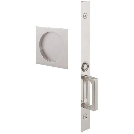 Emtek Square Pocket Door Mortise Lock Satin Nickel