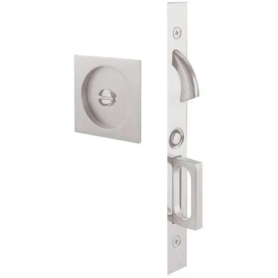Emtek Square Pocket Door Mortise Lock Satin Nickel