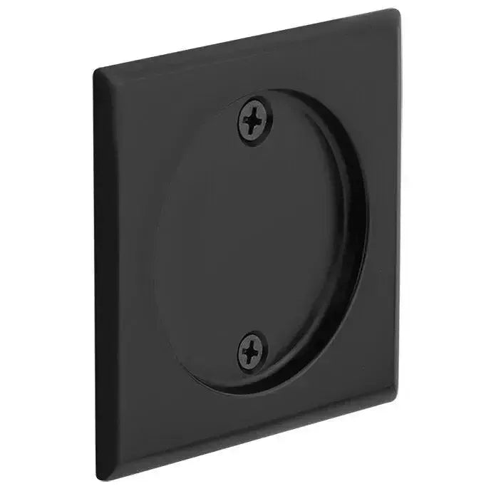 Emtek Dummy Square Pocket Door Tubular Lock-For Double Door Application in Flat Black finish
