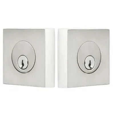 EmtekEmtek Stainless Steel Square Double Cylinder Keyed Deadbolt in 