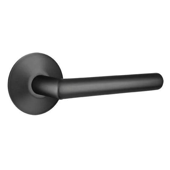 Emtek Stuttgart Lever with Modern Rosette Flat Black