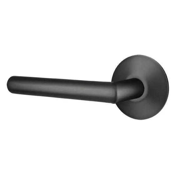 Emtek Stuttgart Lever with Modern Rosette Flat Black