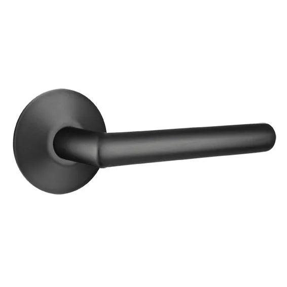 Emtek Stuttgart Lever with Modern Rosette Flat Black