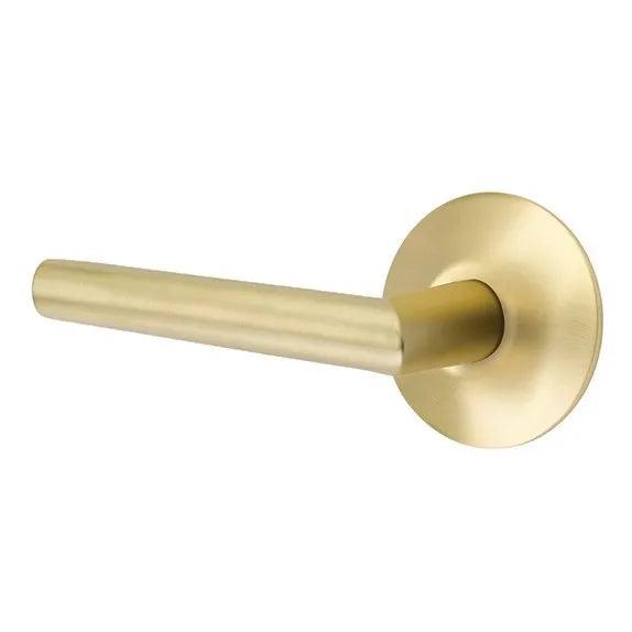 Emtek Stuttgart Lever with Modern Rosette Satin Brass