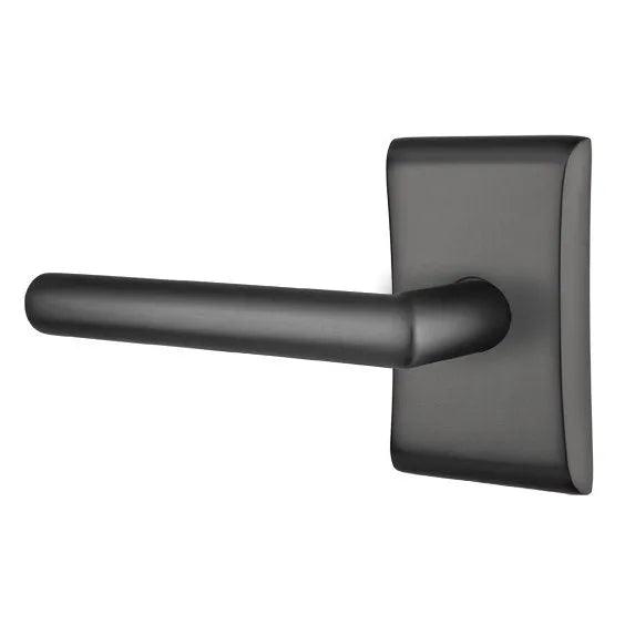 Emtek Stuttgart Lever With Neos Rosette Flat Black
