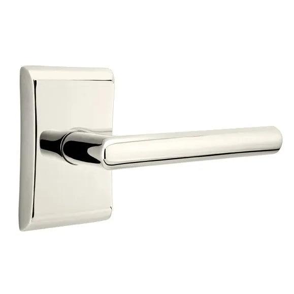 Emtek Stuttgart Lever With Neos Rosette Lifetime Polished Nickel