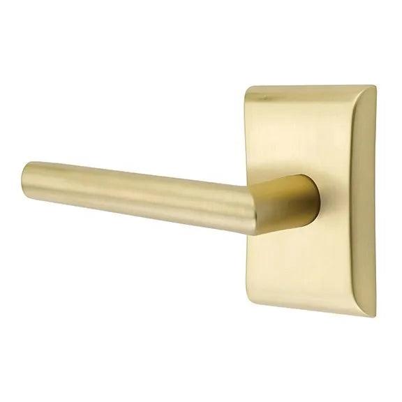 Emtek Stuttgart Lever With Neos Rosette Satin Brass