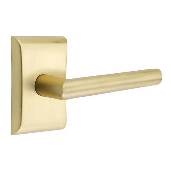 Emtek Stuttgart Lever With Neos Rosette Satin Brass