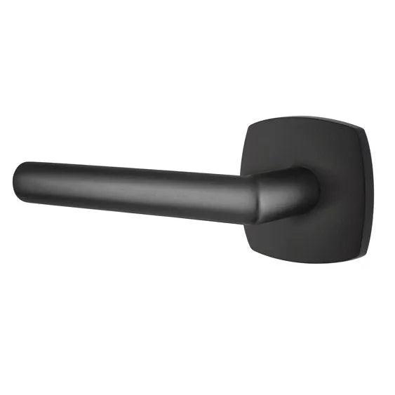 Emtek Stuttgart Lever With Urban Modern Rosette Flat Black