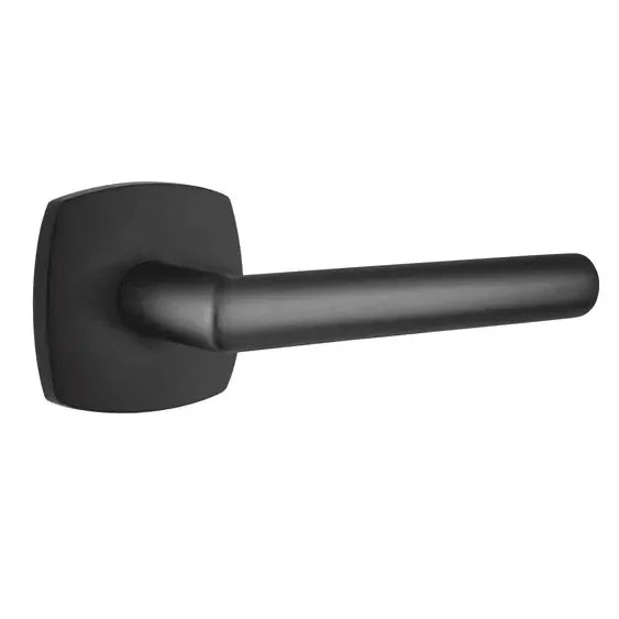 Emtek Stuttgart Lever With Urban Modern Rosette Flat Black