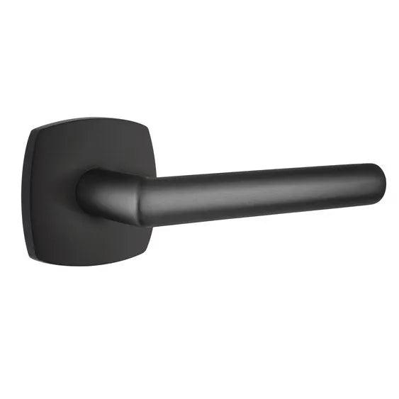 Emtek Stuttgart Lever With Urban Modern Rosette Flat Black