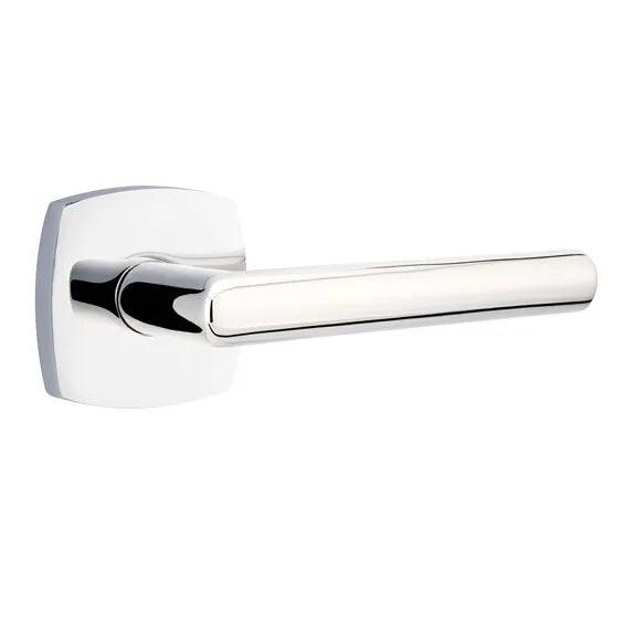 Emtek Stuttgart Lever With Urban Modern Rosette Polished Chrome