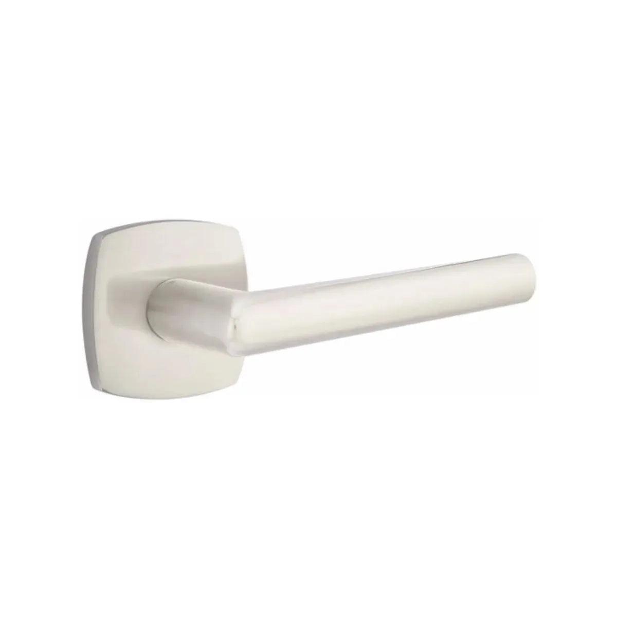 Emtek Stuttgart Lever With Urban Modern Rosette Satin Nickel