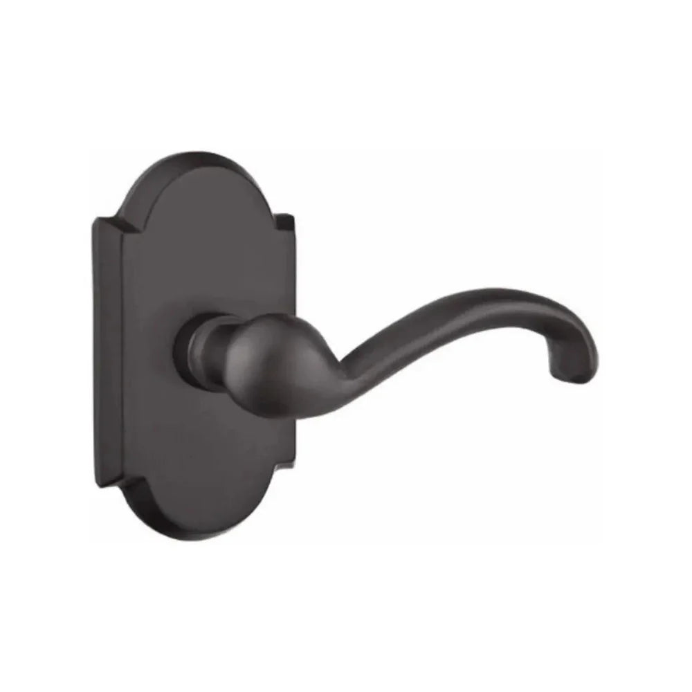Emtek Teton Lever With #1 Rosette Flat Black Bronze Patina