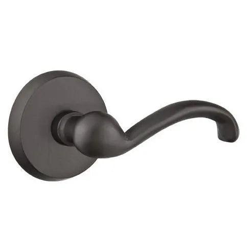 Emtek Teton Lever With #2 Rosette Flat Black Bronze Patina