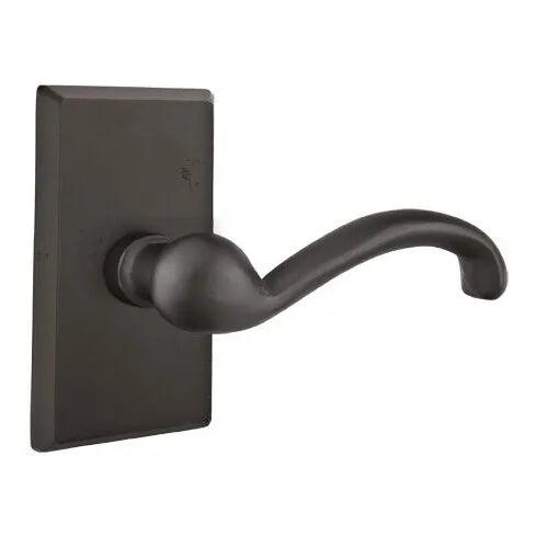 Emtek Teton Lever With #3 Rosette in Flat Black Bronze Patina finish