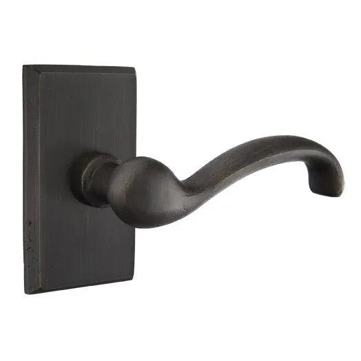 Emtek Teton Lever With #3 Rosette in Medium Bronze Patina finish