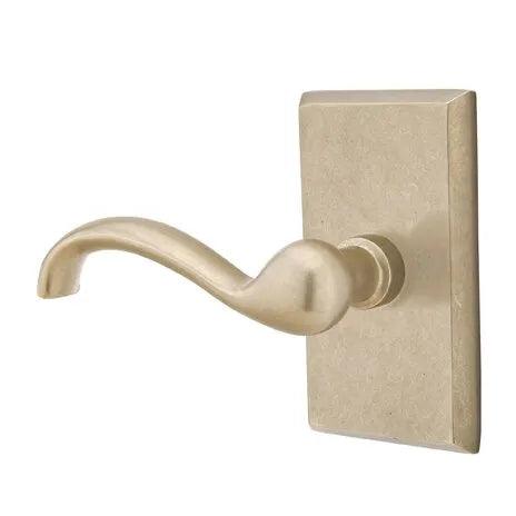 Emtek Teton Lever With #3 Rosette in Tumbled White Bronze finish