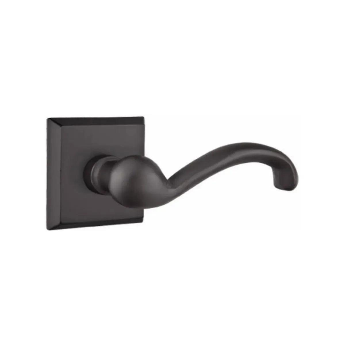 Emtek Teton Lever With #6 Rosette Flat Black Bronze Patina
