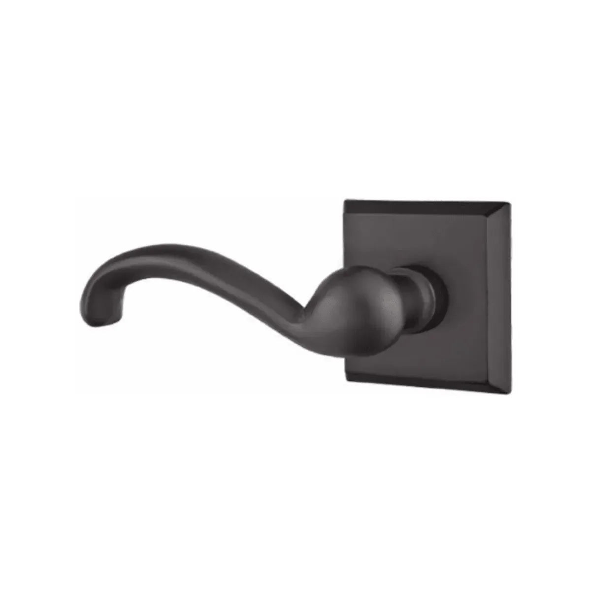 Emtek Teton Lever With #6 Rosette Flat Black Bronze Patina