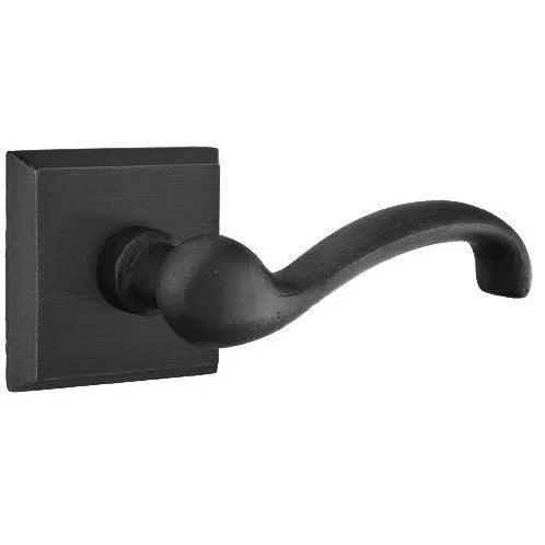 Emtek Teton Lever With #6 Rosette Flat Black Bronze Patina