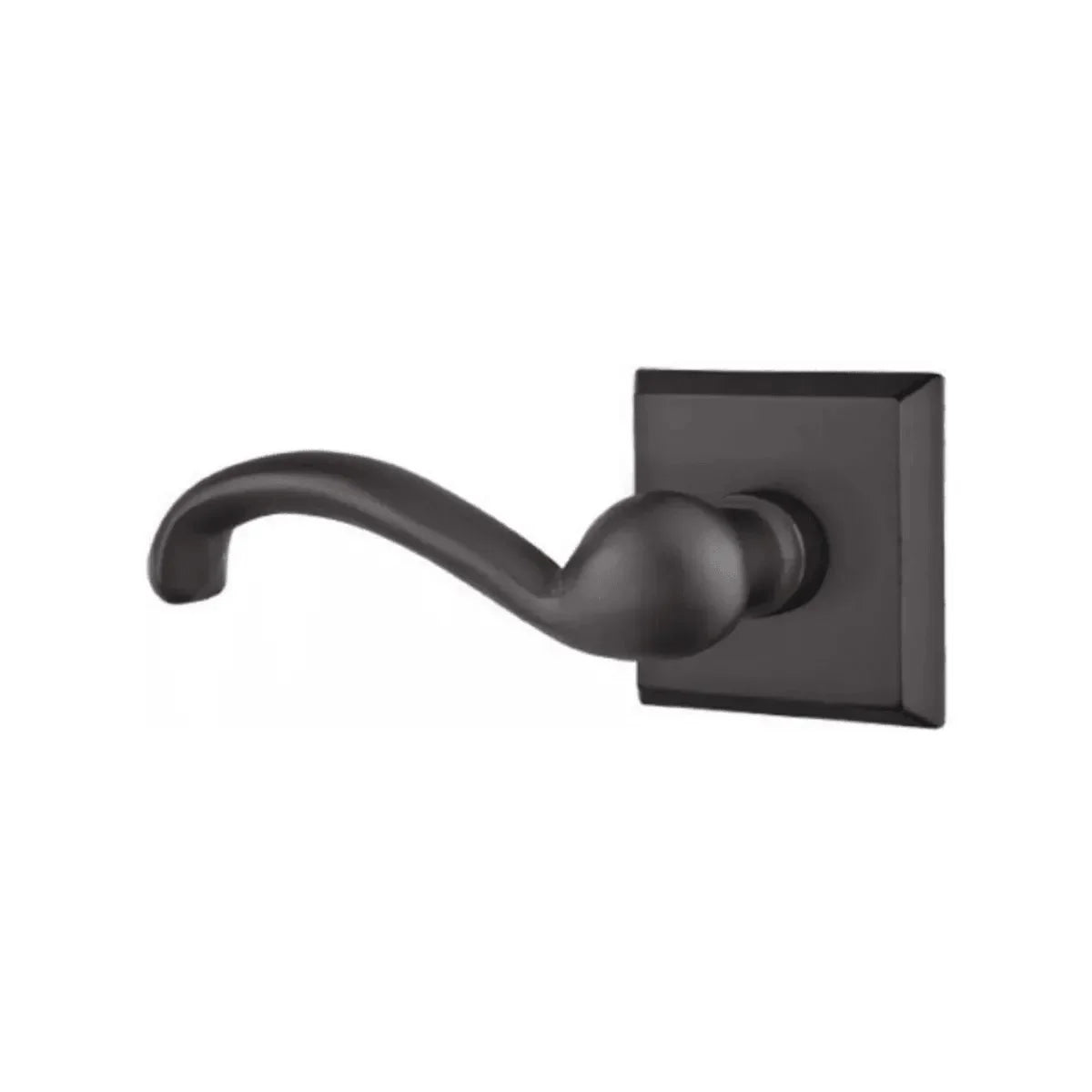 Emtek Teton Lever With #6 Rosette Flat Black Bronze Patina