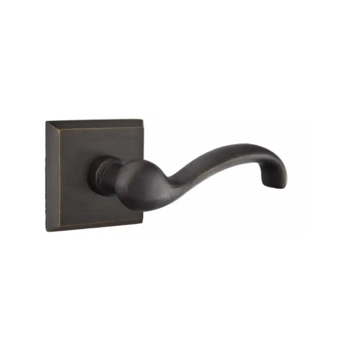 Emtek Teton Lever With #6 Rosette Medium Bronze Patina