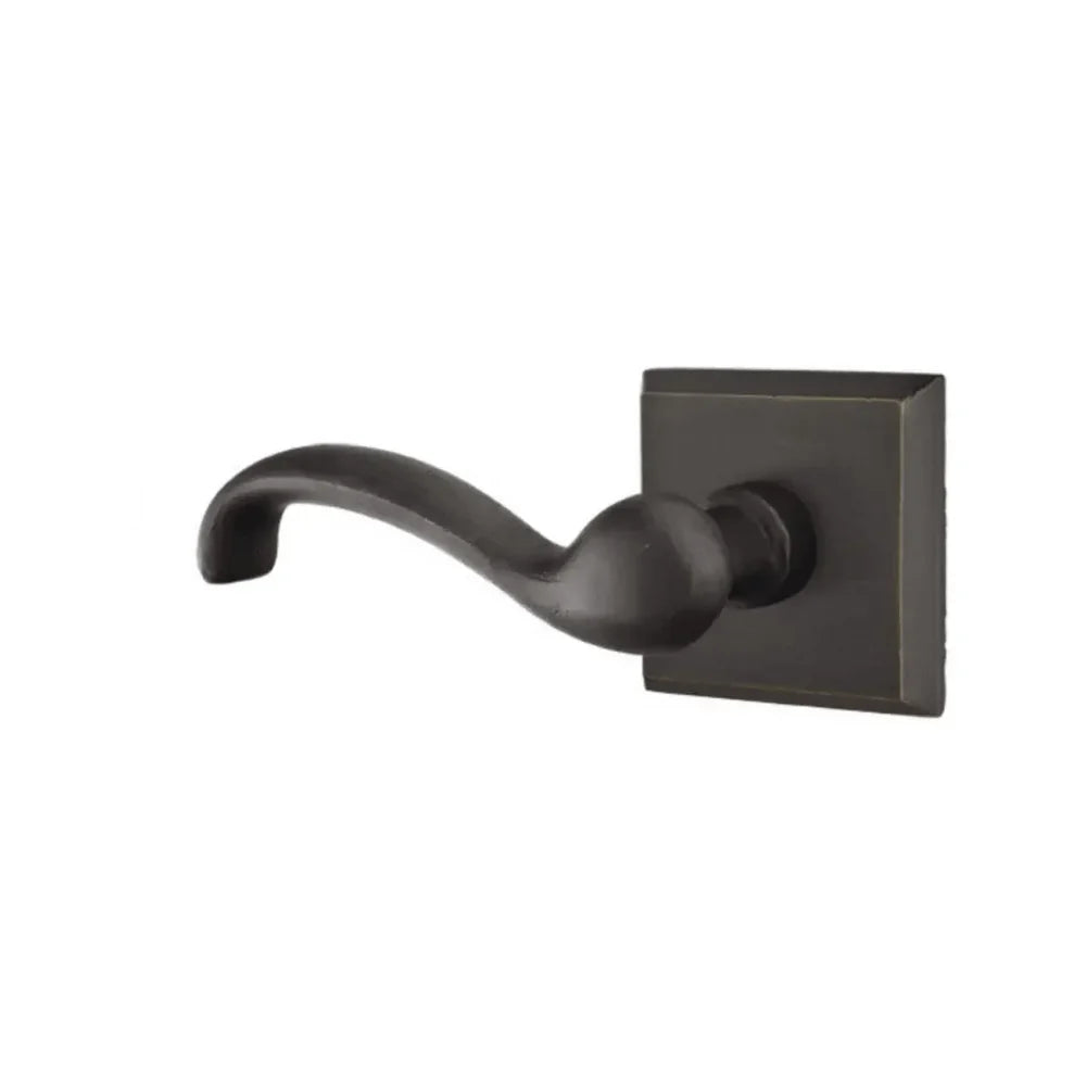 Emtek Teton Lever With #6 Rosette Medium Bronze Patina