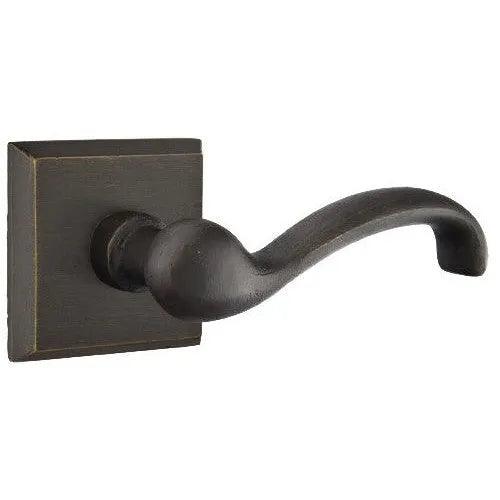 Emtek Teton Lever With #6 Rosette Medium Bronze Patina
