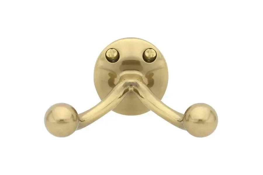 Emtek Traditional Brass Double Robe Hook French Antique