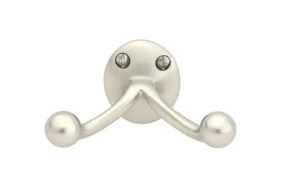Emtek Traditional Brass Double Robe Hook Pewter