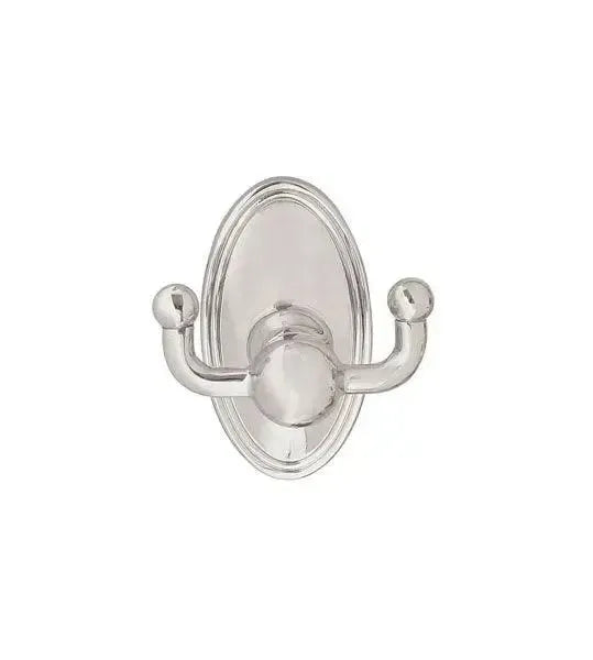 EmtekEmtek Traditional Brass Double Robe Hook With Oval Rosette in 