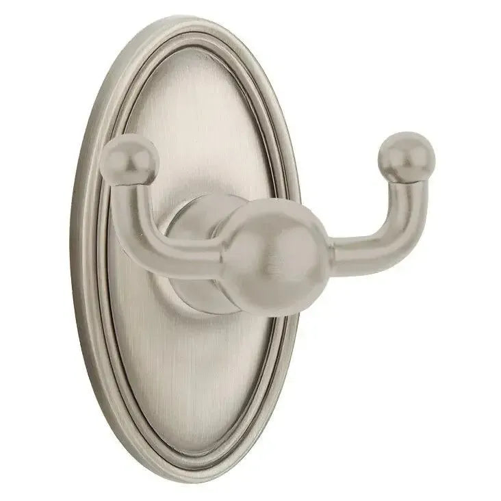 EmtekEmtek Traditional Brass Double Robe Hook With Oval Rosette in 