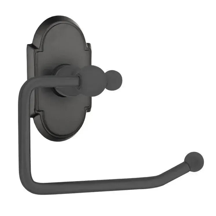 EmtekEmtek Traditional Brass Paper Holder - Bar Style with #8 Rosette in 