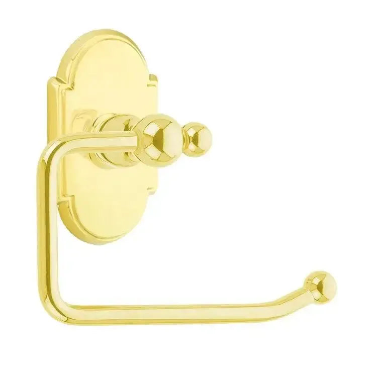 EmtekEmtek Traditional Brass Paper Holder - Bar Style with #8 Rosette in 