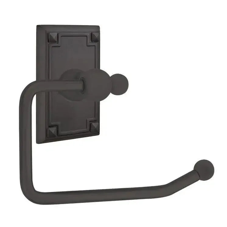 EmtekEmtek Traditional Brass Paper Holder - Bar Style with Arts & Crafts Rosette in 