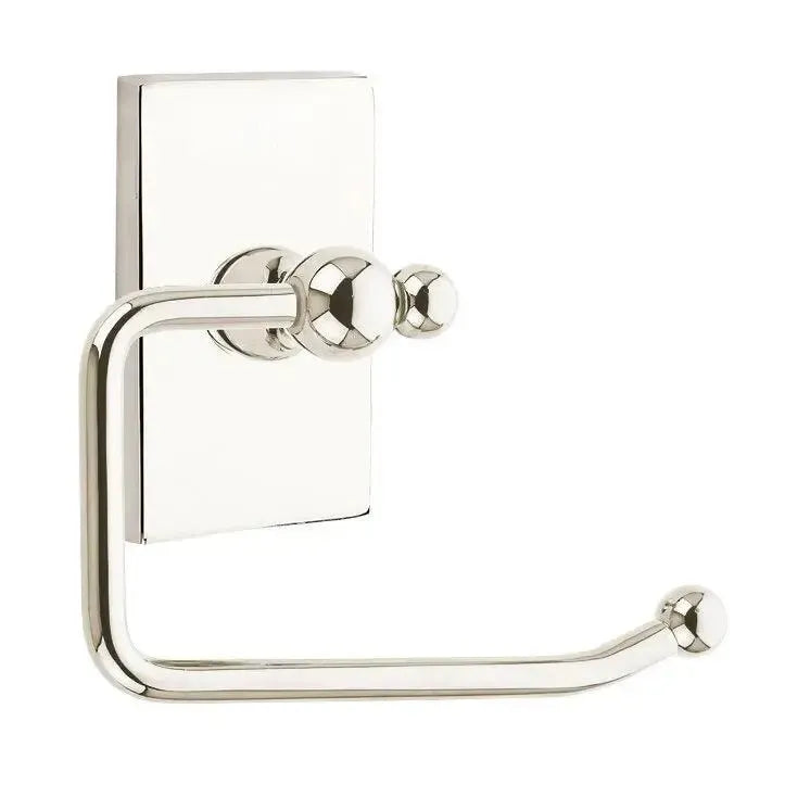 EmtekEmtek Traditional Brass Paper Holder - Bar Style with Modern Rectangular Rosette in 