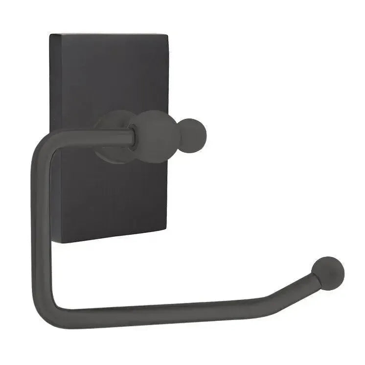 EmtekEmtek Traditional Brass Paper Holder - Bar Style with Modern Rectangular Rosette in 