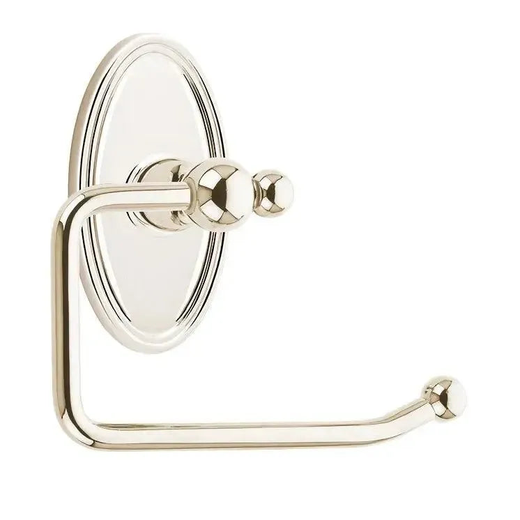 EmtekEmtek Traditional Brass Paper Holder - Bar Style with Oval Rosette in 