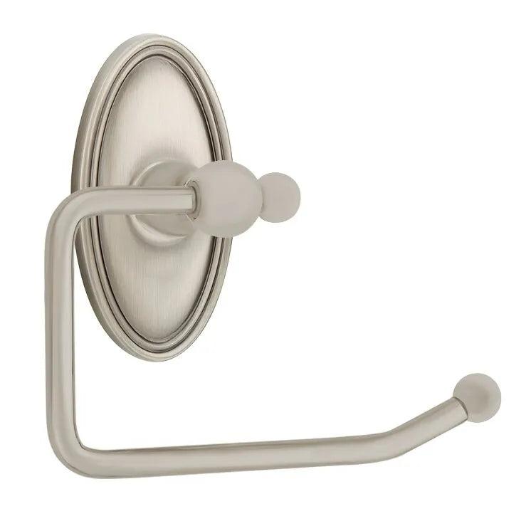 Emtek Traditional Brass Paper Holder - Bar Style (3 3/8" Projection) With Oval Rosette in Pewter finish