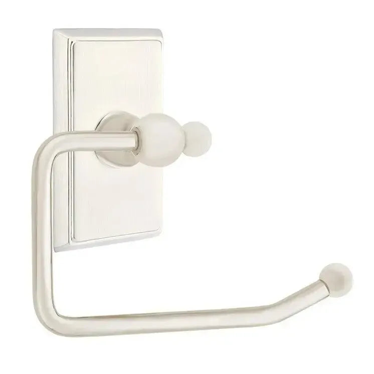 EmtekEmtek Traditional Brass Paper Holder - Bar Style with Rectangular Rosette in 