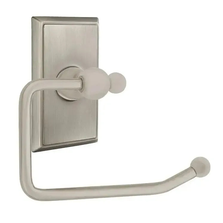 EmtekEmtek Traditional Brass Paper Holder - Bar Style with Rectangular Rosette in 