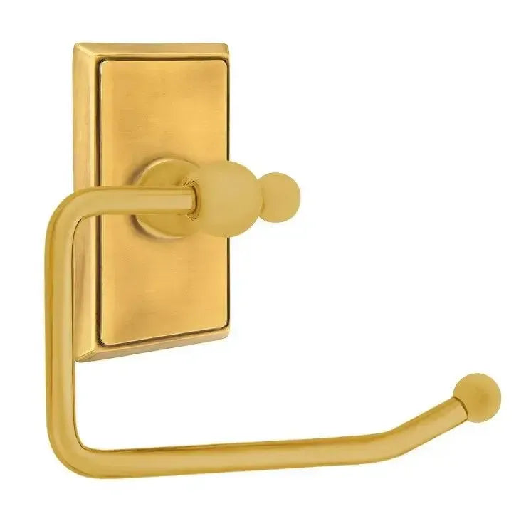 EmtekEmtek Traditional Brass Paper Holder - Bar Style with Rectangular Rosette in 