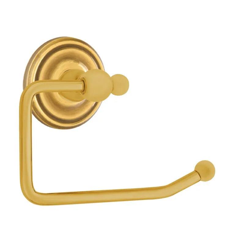Emtek Traditional Brass Paper Holder - Bar Style (3 3/8" Projection) With Regular Rosette in French Antique finish