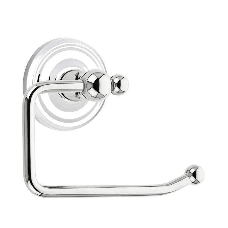 Emtek Traditional Brass Paper Holder - Bar Style (3 3/8" Projection) With Regular Rosette in Polished Chrome finish