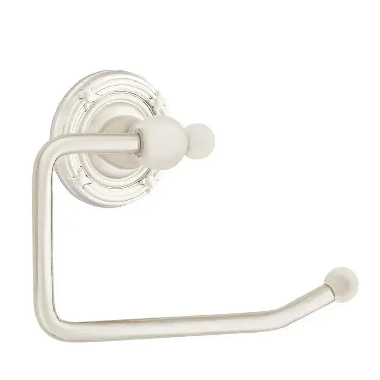 EmtekEmtek Traditional Brass Paper Holder - Bar Style with Ribbon & Reed Rosette in 