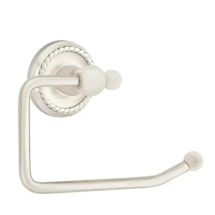 EmtekEmtek Traditional Brass Paper Holder - Bar Style with Rope Rosette in 